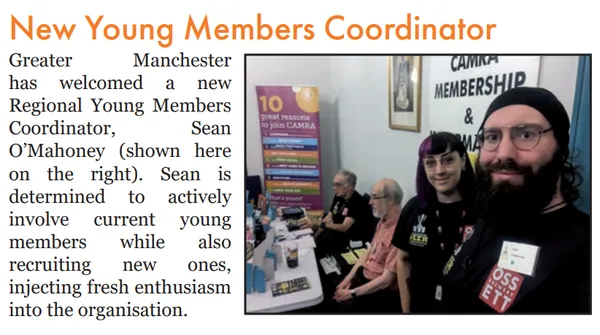 Due to my new role as CAMRA's Regional (Greater Manchester) Young Members Coordinator, I was featured in an article of one of CAMRA's local magazines.